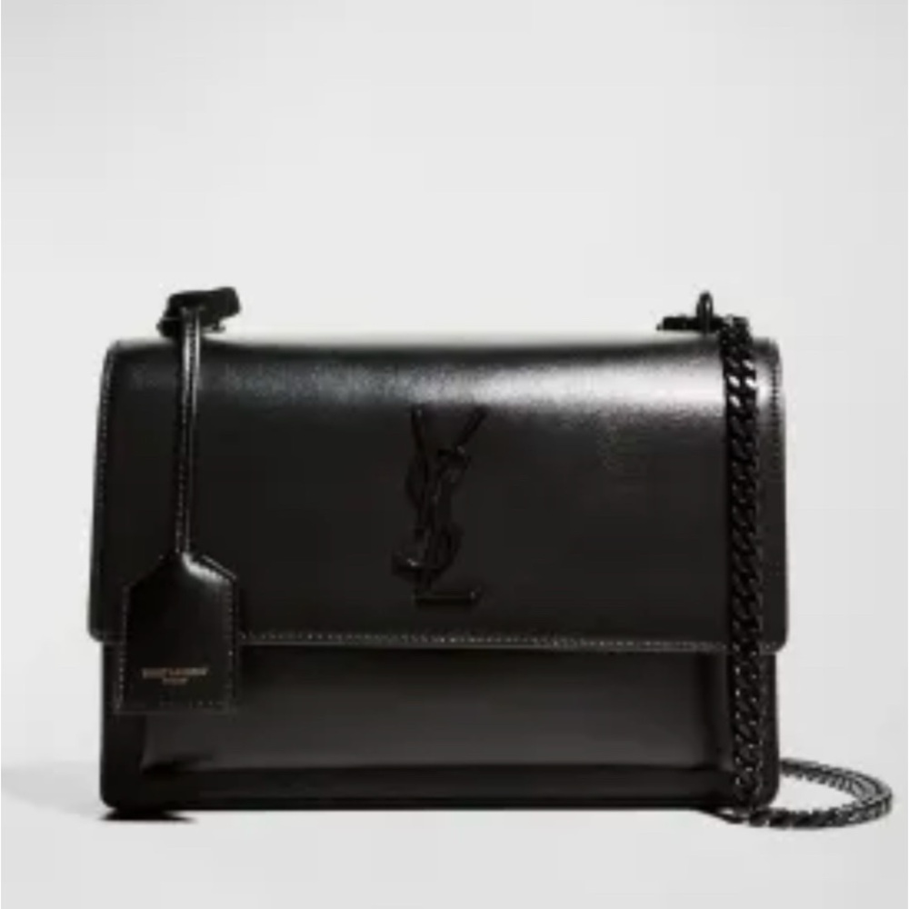 Authentic YSL Medium Sunset Purse, All Black Hardware, Only Worn Twice